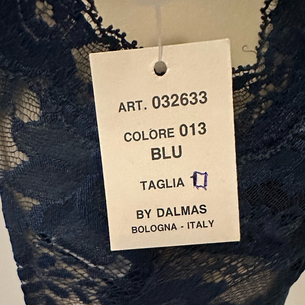 NWT La Perla Navy Blue Lace Bodysuit - Picture 10 of 10